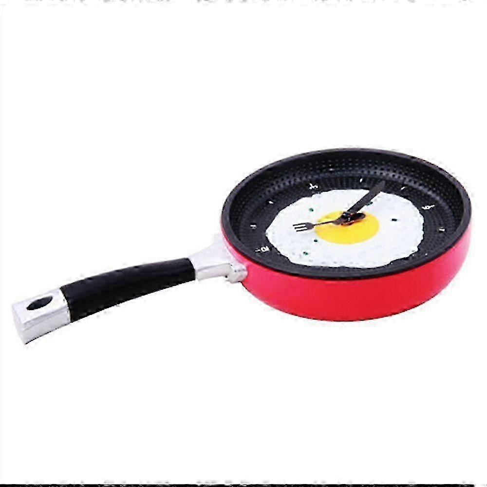 2026 Creative Fried Egg Pan Wall Clock Silent