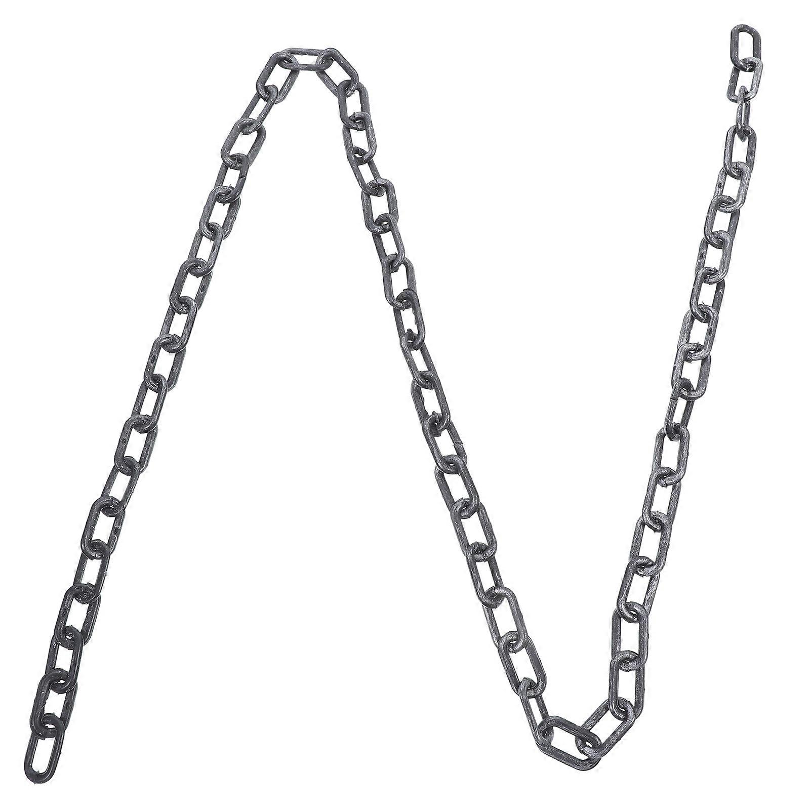 Accessoire de chaîne en plastique pour fête d'Halloween (version fine argentée)