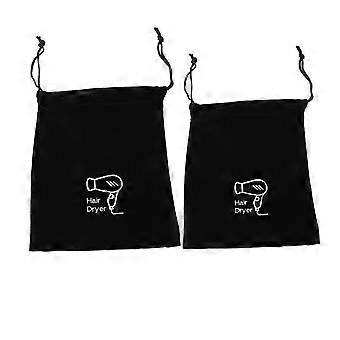 2pcs Hair Dryer Storage Bag with Clear Labeled Design and Drawstring Closure for Travel and Bathroom Use