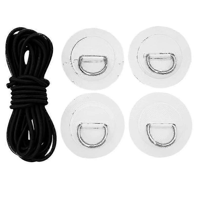 4pcs surfebrett jolle båt pvc patch med d ring rigging kit