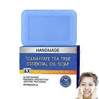 Tea Tree Oil Bar Soap with Tolnaftate 1% Clotrimazole 1% 115g for Fungal Relief Athlete's Foot Ringworm Daily Body Wash