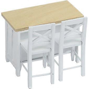 RUIYUE 1/12 Scale Dollhouses Furniture Realistic Pub Table and Chair Set for Craft Model Project Scene Display Enthusiasts Miniature Pub Table