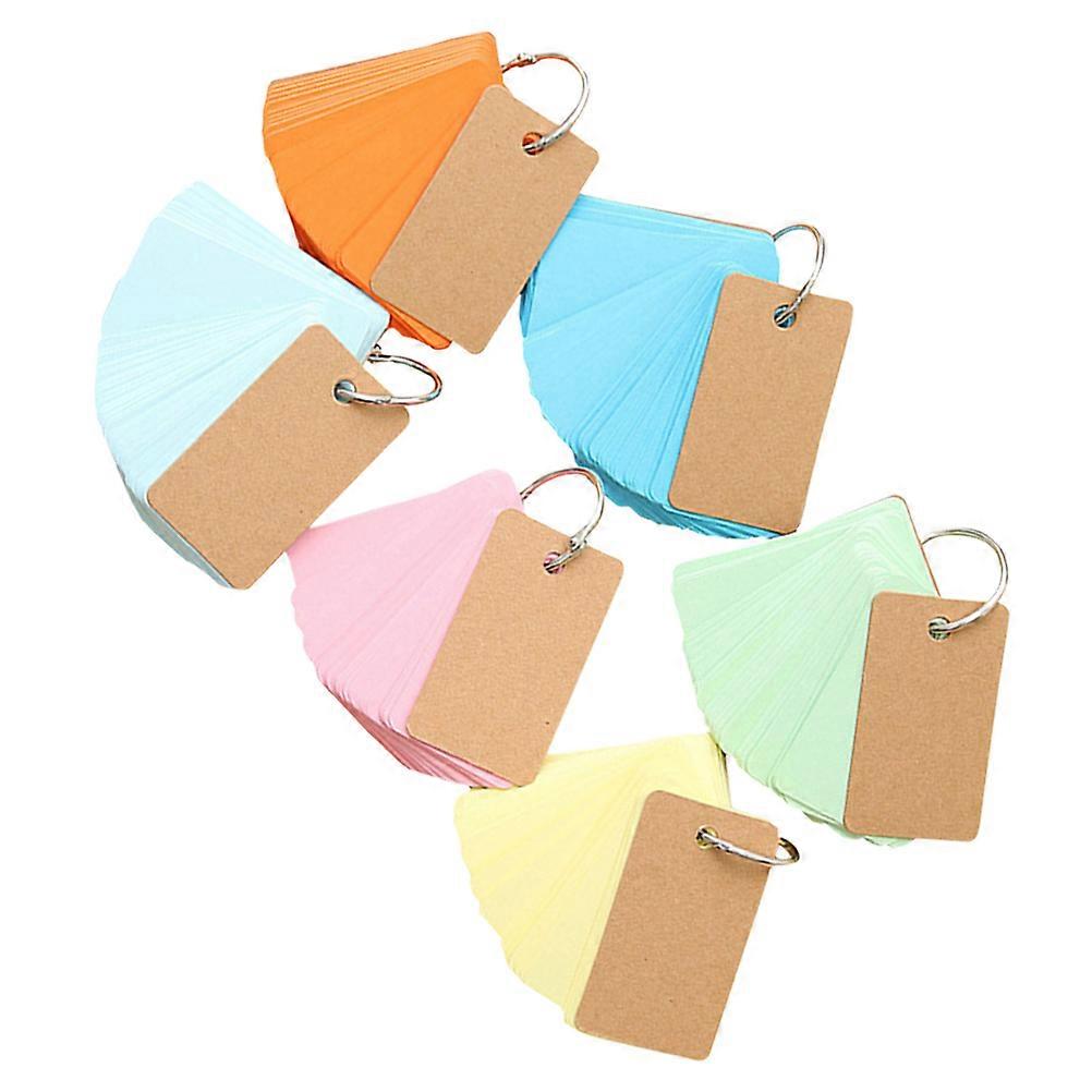 Flash Ring Loose-Leaf Notepad for Writting Use 6Pcs Assorted Color