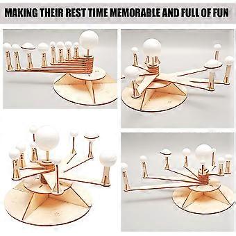 Solar System Model Models The Gift Wood for Kids 3d Kit Toddlers Wooden  Space Toys 3-5 Childrens