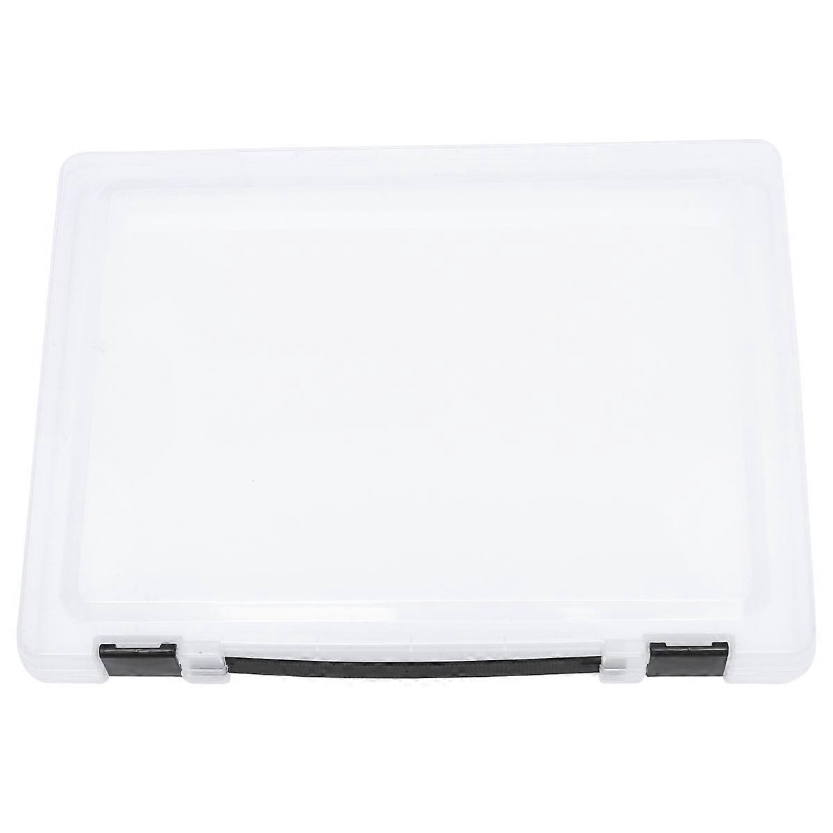Ducoment Storage Holder Transparent Storage Box for Document with Black Buckle