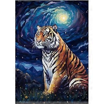 Quebra-cabeça Tigre Noite Estrelada AZQ804