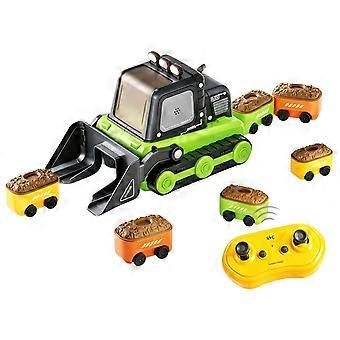 Magnetic Remote Control Construction Truck Set, RC Engineering Truck Game That Eating Vehicle Car Toys for Kids Christmas Birthday Gift