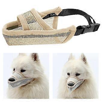 Luchtdoorlatende, zachte, anti-bijt en anti-blaf muilkorf voor Border Collies, maat L, PVC