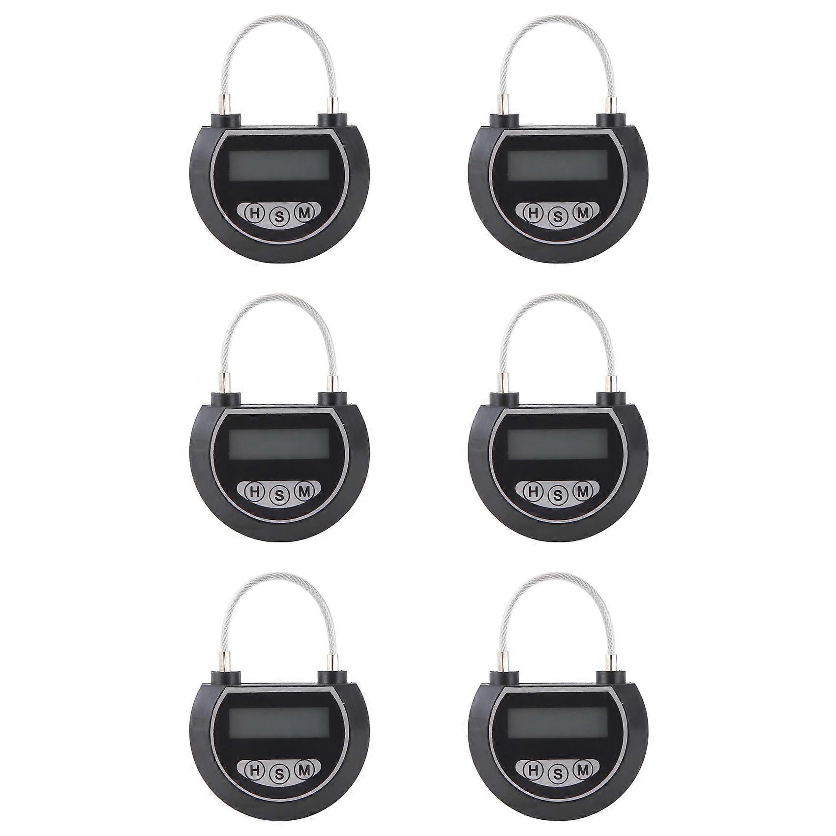 6X Electronic Time Lock Timer Lock Container Multi Function Time Lock Bin for Toys Black