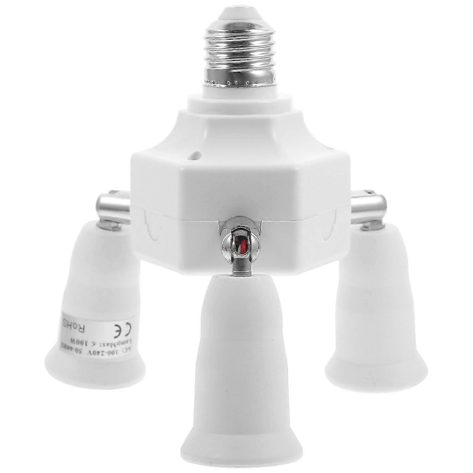 Light Bulb Splitter E27/E40 to 3-in-1 E27 Light Base Adapter Conventer Light Holder Light Socket Adapter