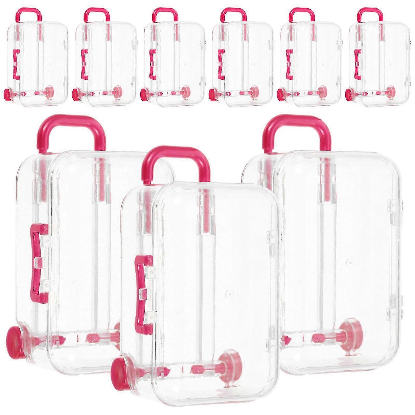 Candy Display Suitcase Boxes 12Pcs Rosy Mini Luggage Gift Candy Boxes