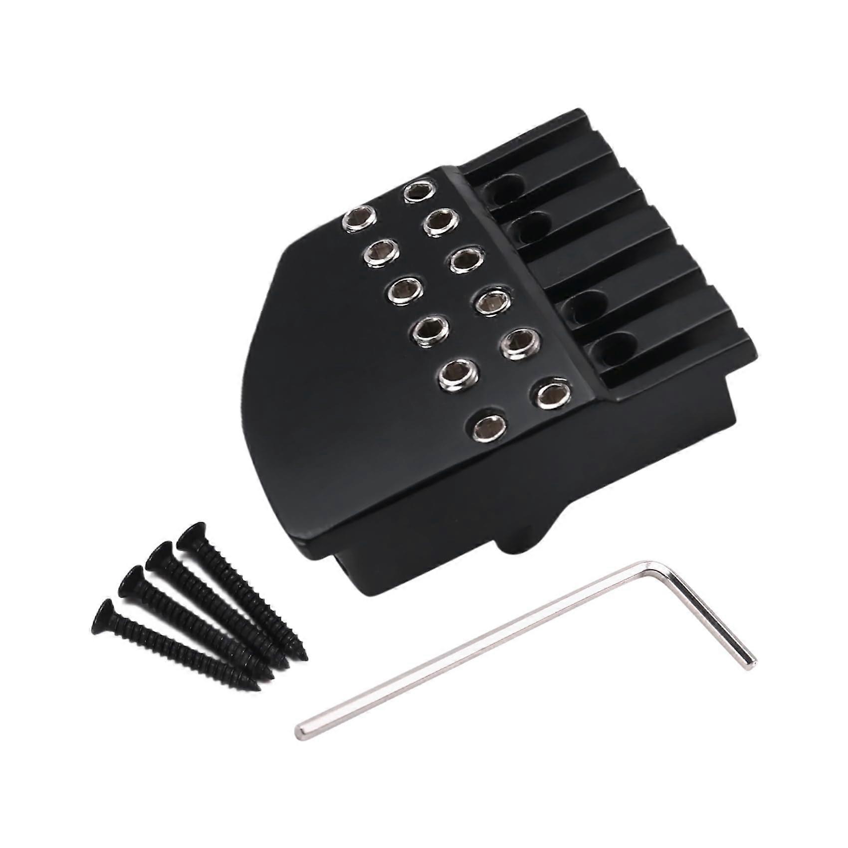 6 String Headless Guitar Bridge Locking Nut and String Lock for Stable Tuning and Quick Setup