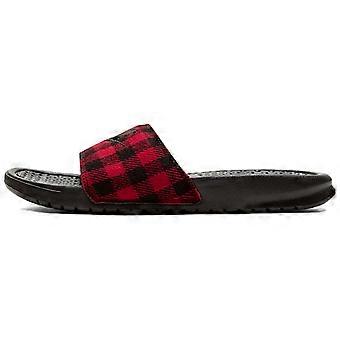 Nike Benassi Jdi Se Plaid Splicing Punaiset Mustat Tossut Naisten 'Punainen Mustat' CK0626-001
