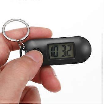 Mute Digital Keychain Watch for Sports Use with Black Color