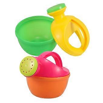 Kids Watering Can Set, Durable ChildSafe Plastic, MultiUse Garden Beach and Bath Water Play Toy