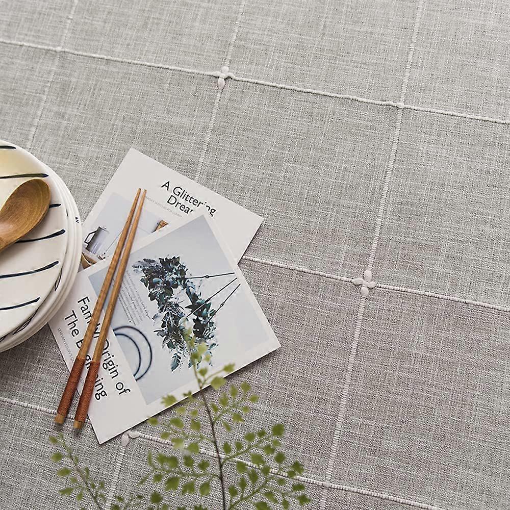 Machine Washable Water-Resistant Embroidered Tablecloth