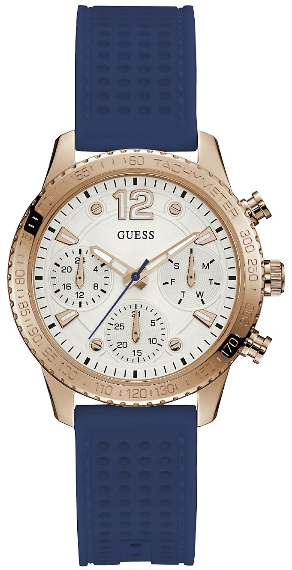 Guess Marine Watch for Women Analog Quartz with Silicone Bracelet W1025L4