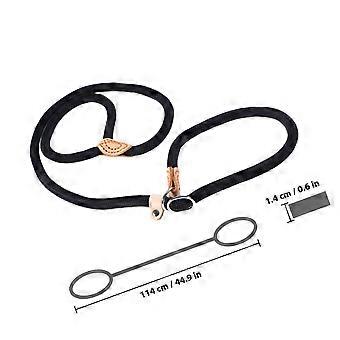 Pet Training Leash Dog Training Lead for Easy Control 1.4cm Nylon Black