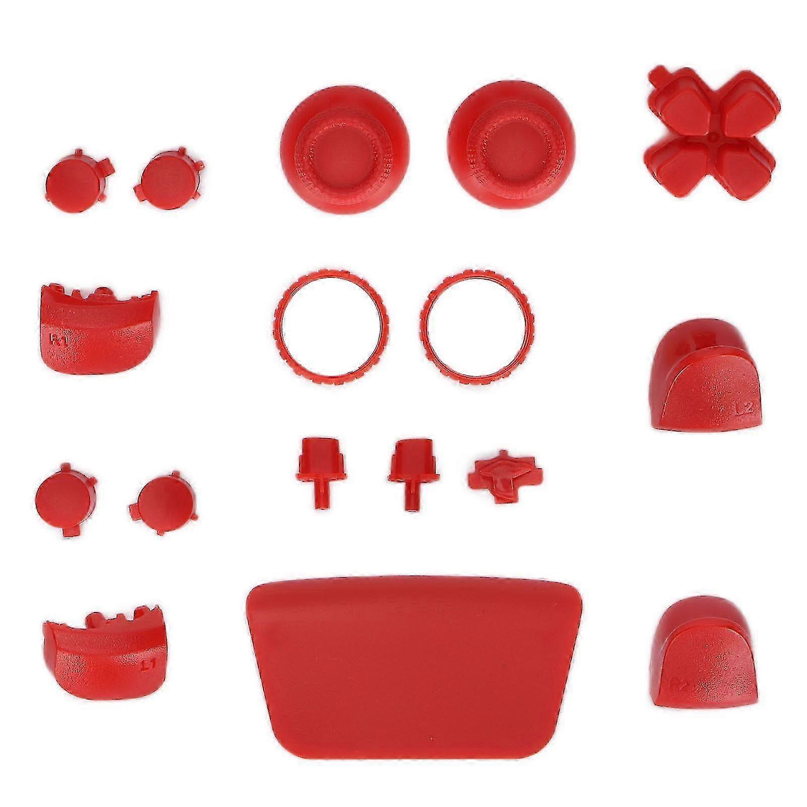 Replacement Buttons L2 R2 Full Buttons Set Replacement Button Repair Kit compatible with PS5 ControllerRed-YM