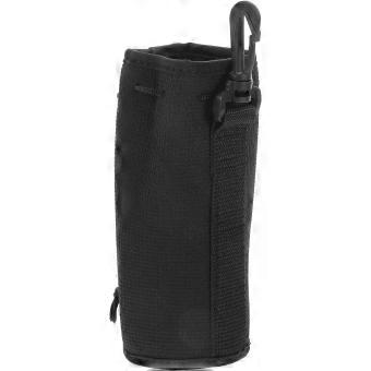 Portable Water Bottle Carrier Bag with Strap for Hiking and Outdoor Activities, Neoprene Material, Black Colour, Reduces Collision Sound and Protects 