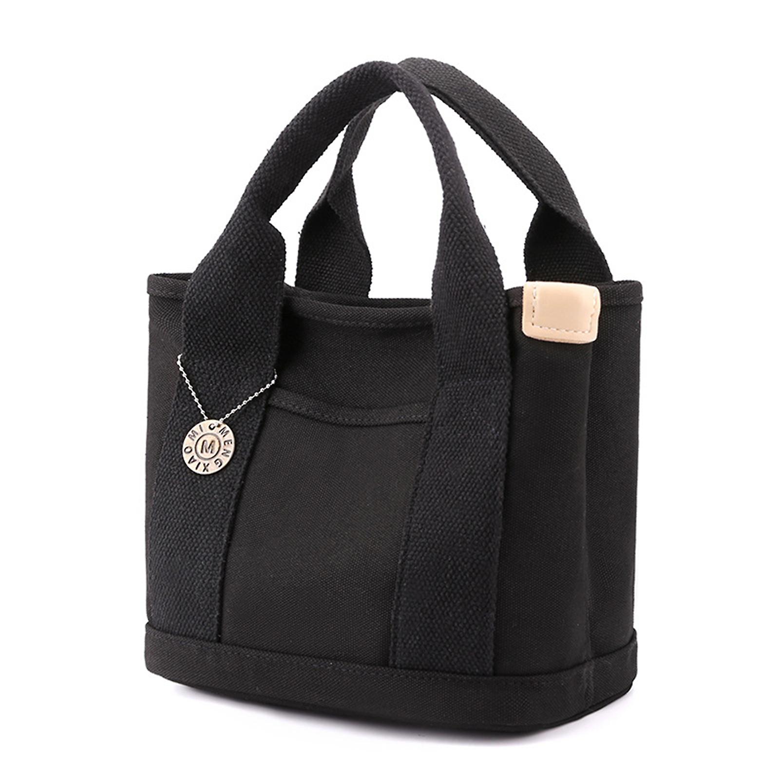 Vrouwen canvas tote bag canvas handtas met multi binnenzakken rits