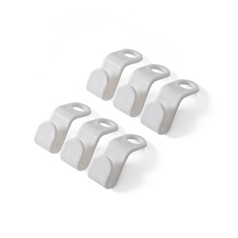 10 Pack White Plastic Hanger Hooks, Space Saving, Practical Hanger Hooks for Cabinets