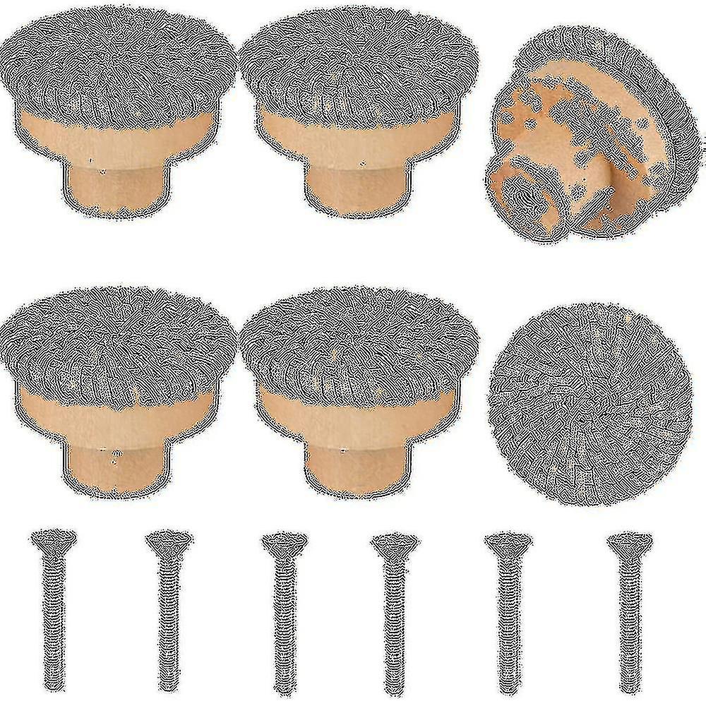 Boho Rattan Dresser Knobs Round Screws Compatible Boho Furniture Knobs 6pcs