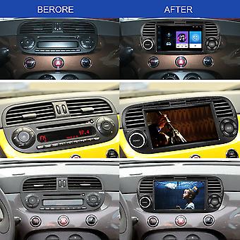 Autoradio Per Fiat 500 2007-2015 - 7 Pollici Con Wireless CarPlay E Android Auto, Colore Bianco - Foto 7