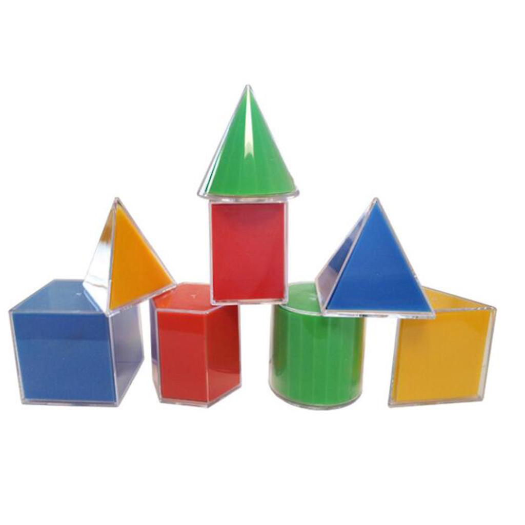 8pcs Geometric Model Disassemble Cube Cylinder Cone Toy Math Resources Learning