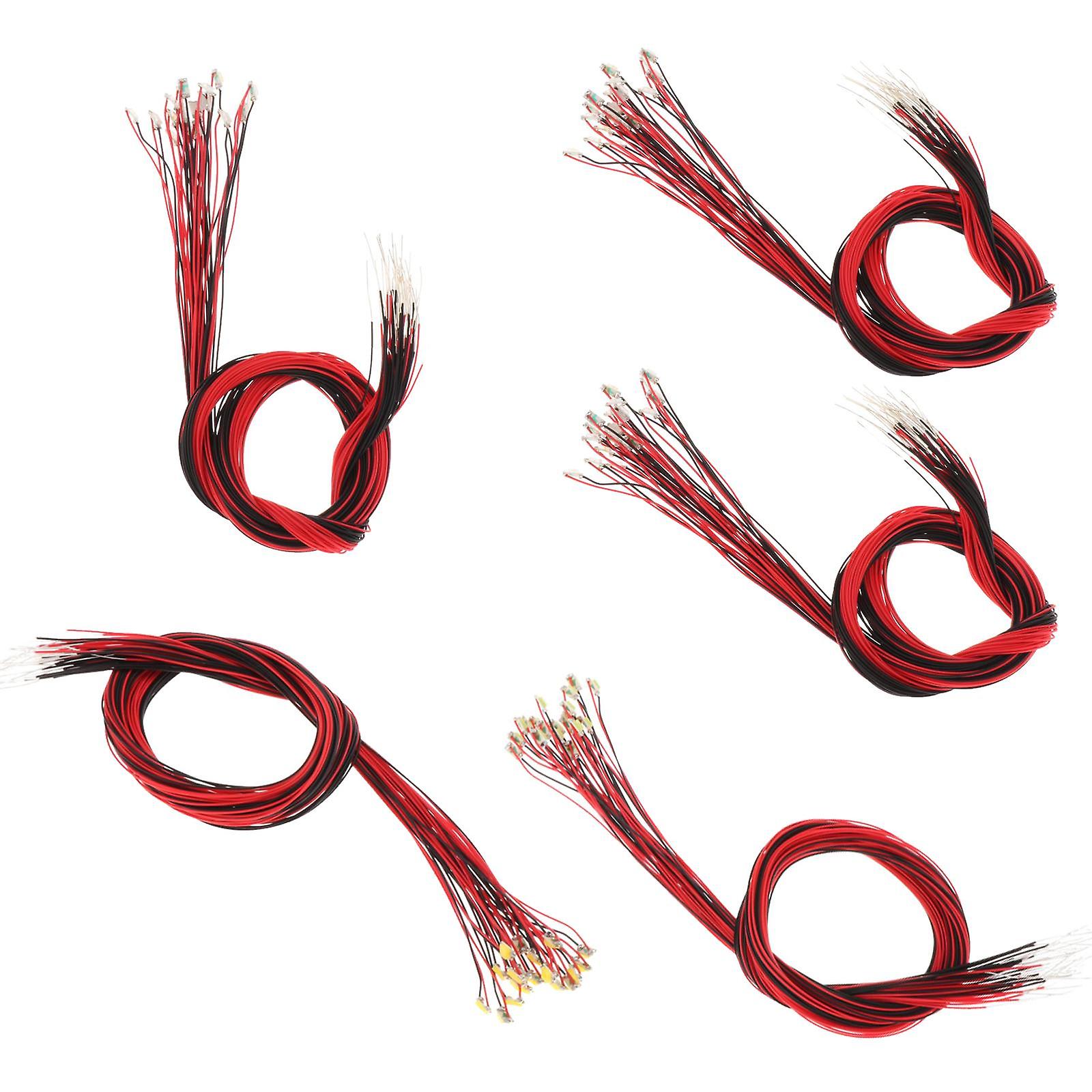 100x Model Train Pre-soldered Micro Litz Wired LED Leads Wires