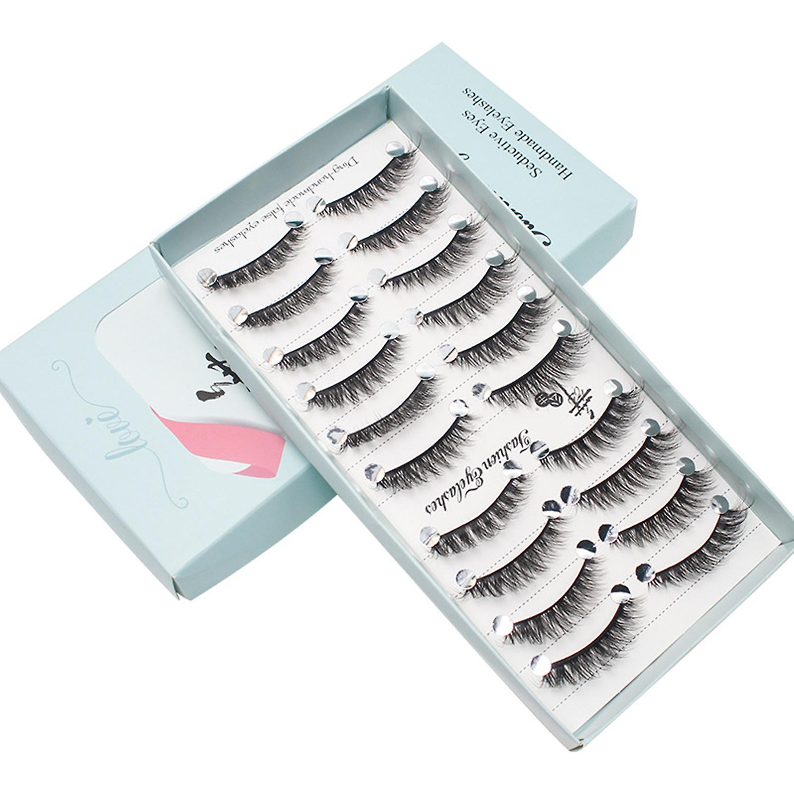 10 Pairs Curled And Dramatic False Eyelashes Com
