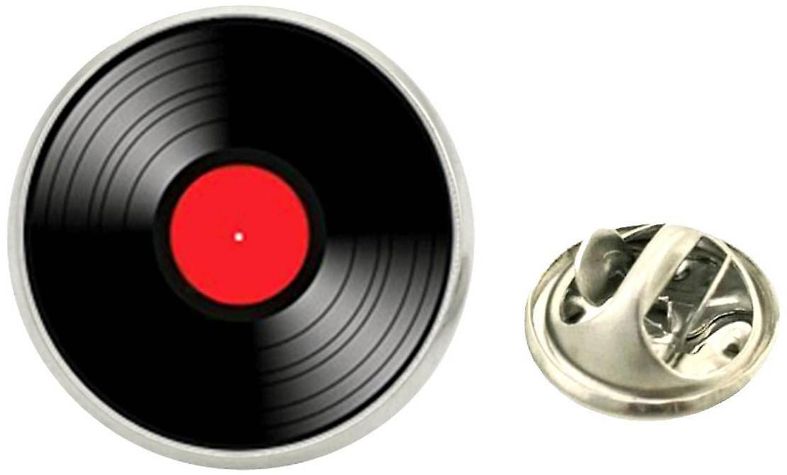 Bassin and Brown Vinyl Disc Lapel Pin - Black