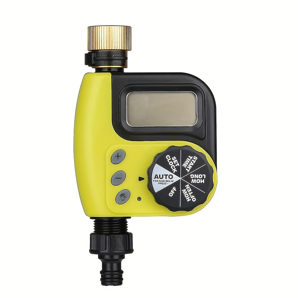1pc Irrigation Water Timer Controller Garden Electronic Programmable Watering Timer Waterproof Water Faucet To Hose Timer With Lcd Display Solenoid