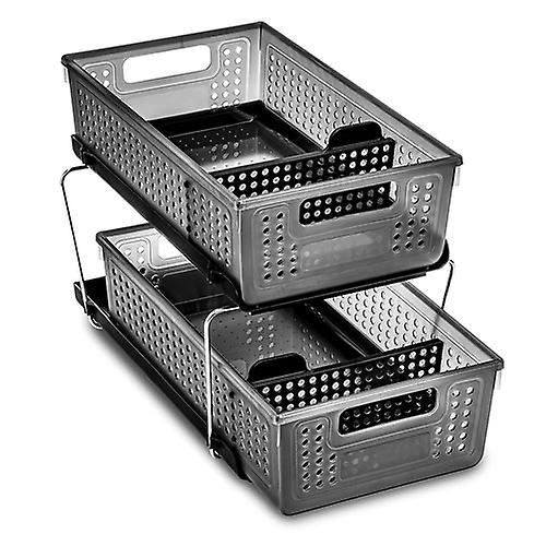 Madesmart Two Level Storage With Dividers Sturdy High Quality Bpa Free Plastic