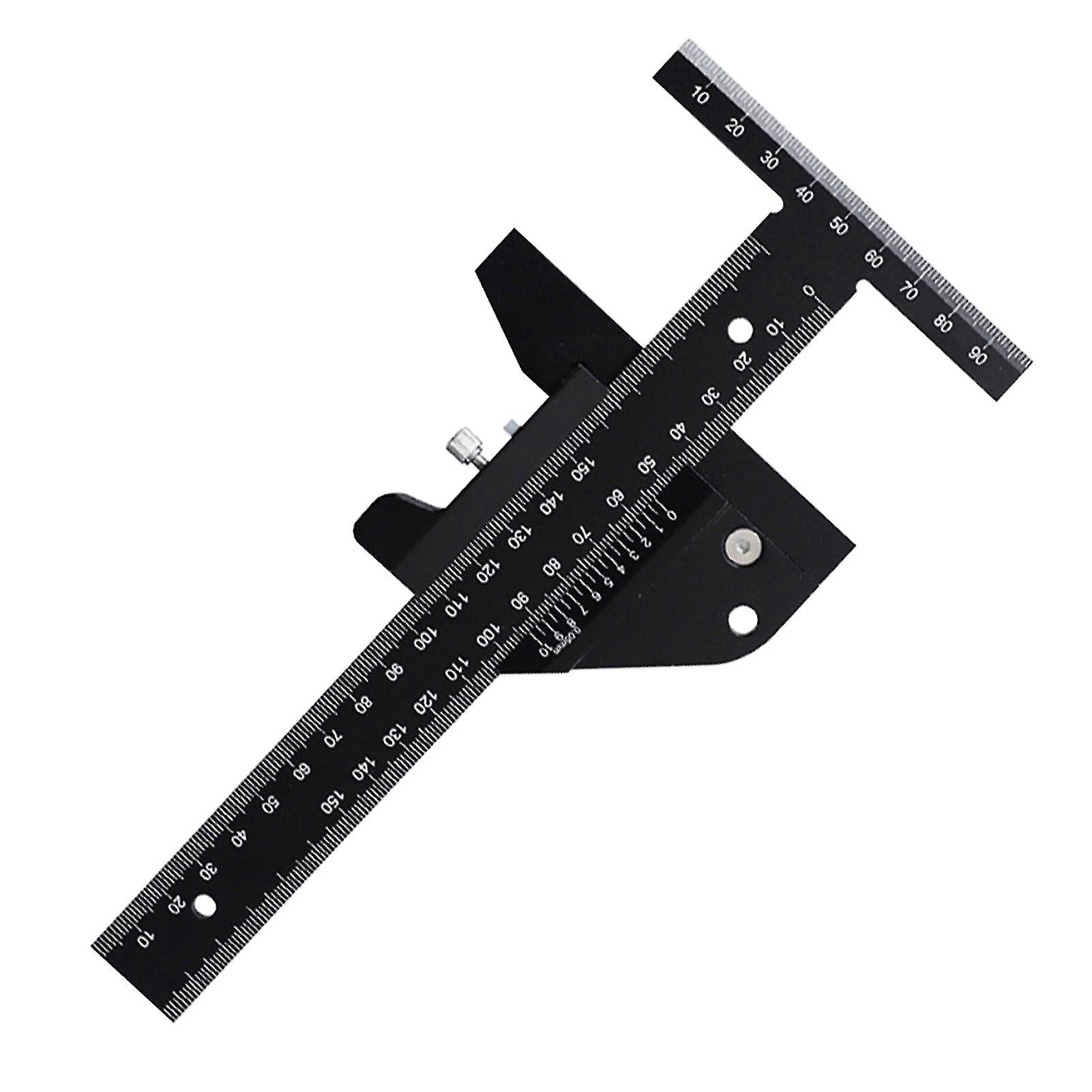 Woodworking Scriber Vernier Caliper Aluminum Alloy Diy Tool Home T Shaped Ruler Removable Professional Rustproof Marking