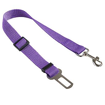 Stretchable Dog Safety Belt Dog Pet Belt Band for Car Seats Car Safe Driving (Purple)