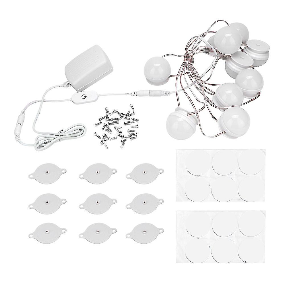 Adjustable LED Makeup Mirror Lamp with No Hole Design and US Plug