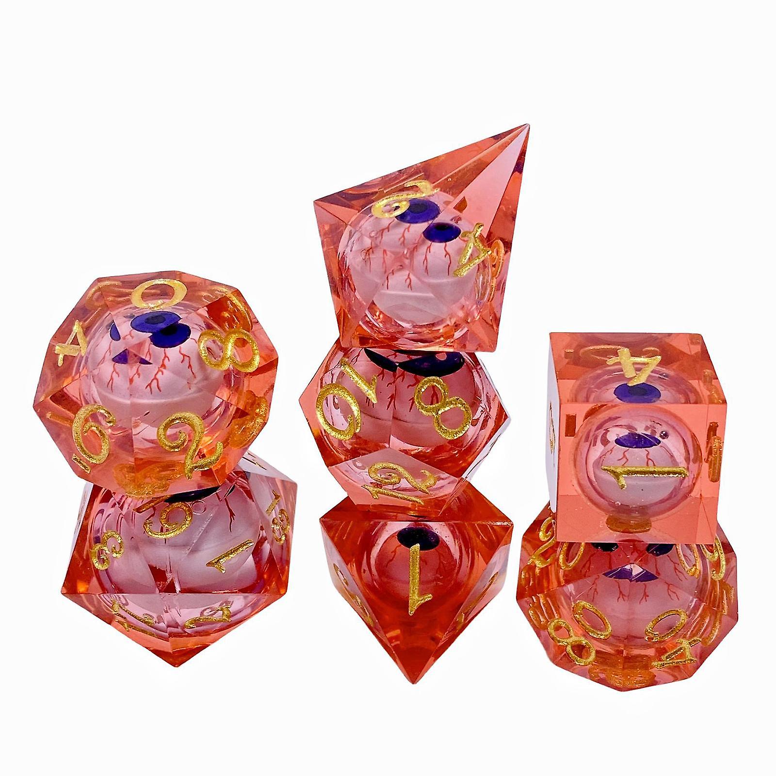 7x Polyhedral Dices Set Dice Games Set for Family Gathering Cafe Party Favors Violet