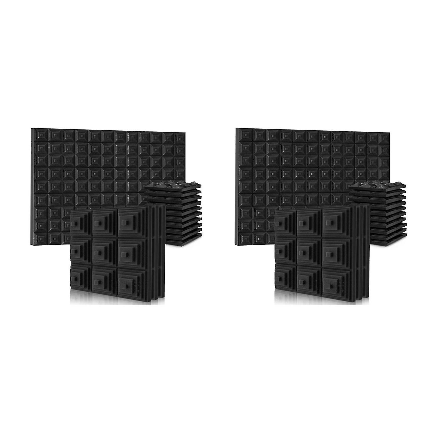 24 Pcs Acoustic Foam Panel,sound Insulation Foam Panel,noise Reduction Mat,for Music Studio Bedroom