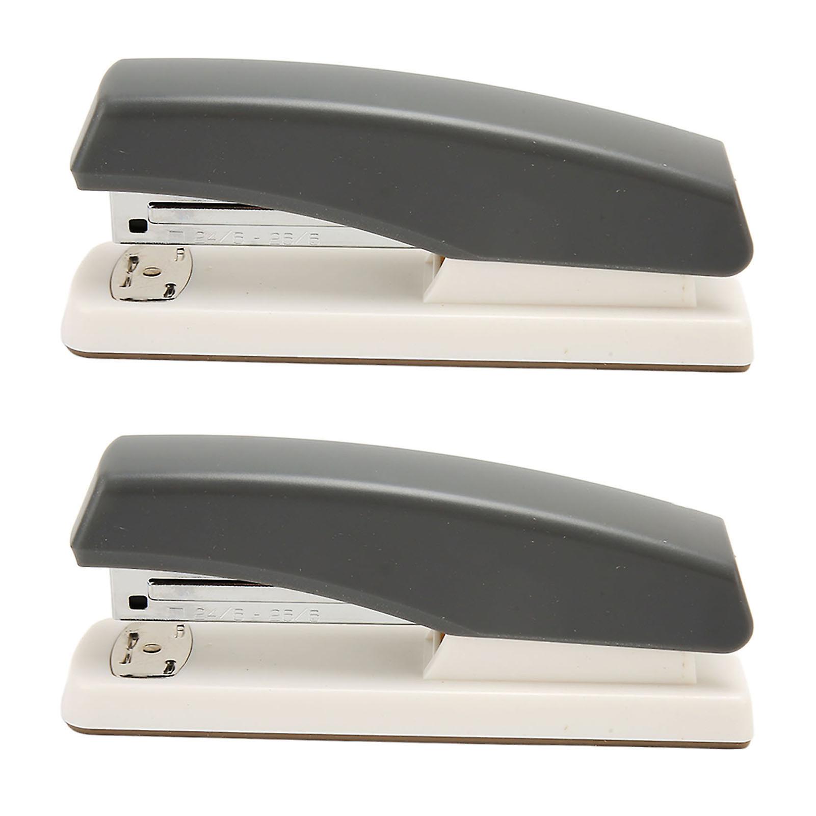 2PCS Office Stapler Prevent Slip Portable Stable Durable Ergonomic School Stapler for Students