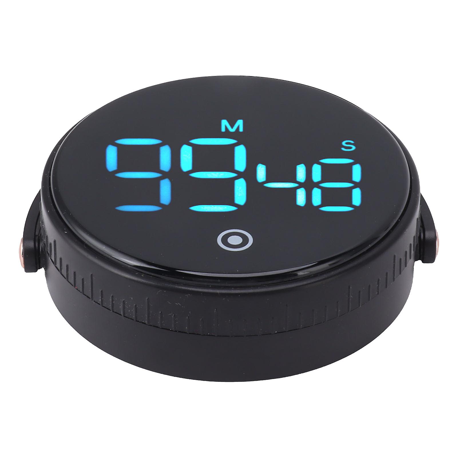 Black Magnetic Digital Timer with Large LED Display for Cooking, Classrooms & Workouts