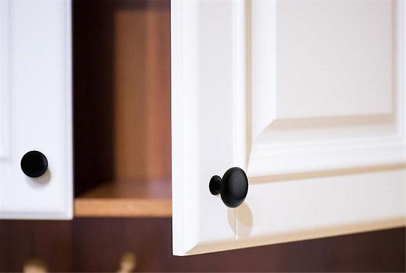 4Pcs Black Aluminum Alloy Kitchen Cabinet Handles Dresser Drawer Pulls Cupboard Wardrobe Door Knobs