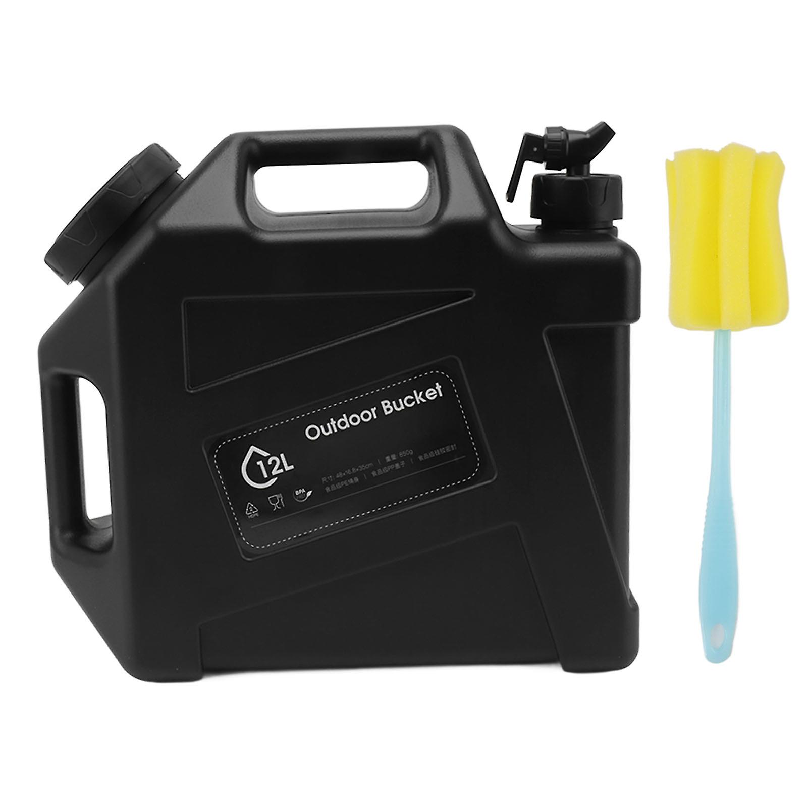 Water Container 12L Large Capacity Drinking Water Storage Bucket with Valve for Camping