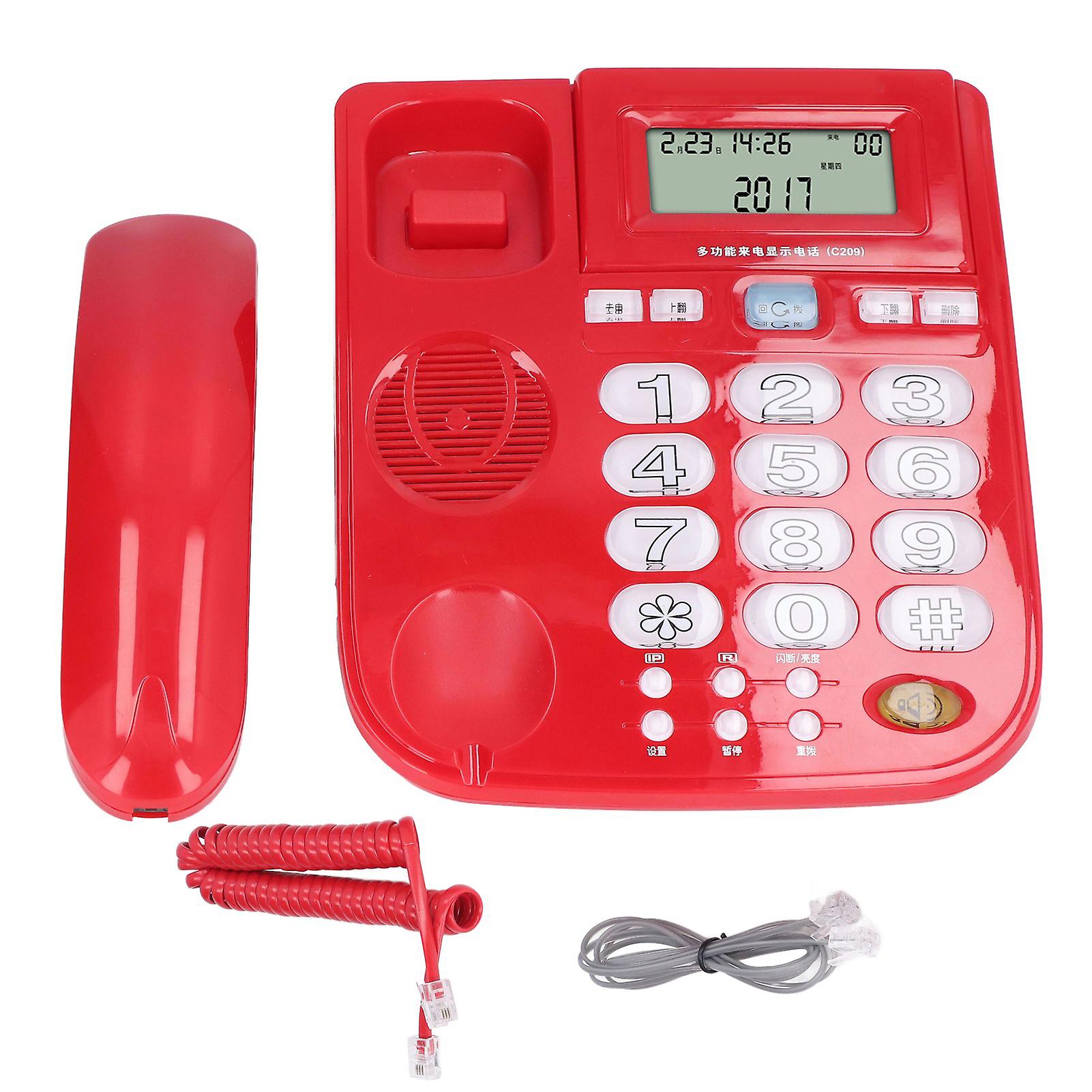 Corded Desktop Phone with Luminous Buttons, Adjustable Screen, and Eco-Friendly Design