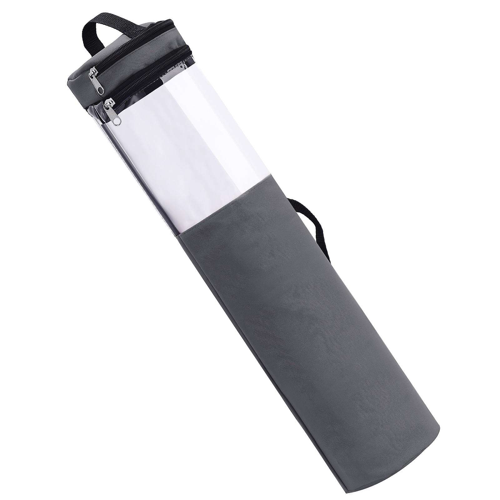 42*8.9"Wrapping Paper Storage Bag Christmas Cylinder Wrapping Paper Roll Organiser Transparent Window Black