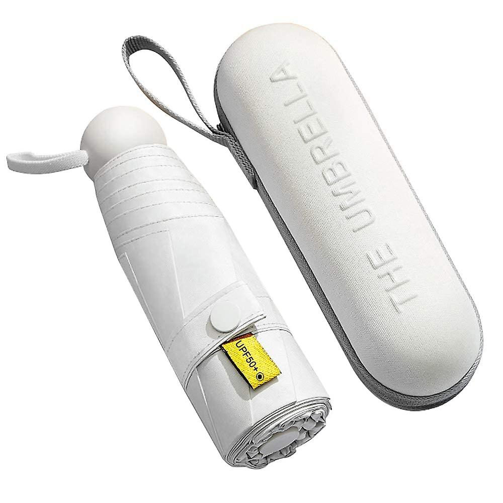 Women's Umbrella Windproof 99% UPF50+ UV Compact Mini Umbrella with Capsule Box Small Umbrella for W