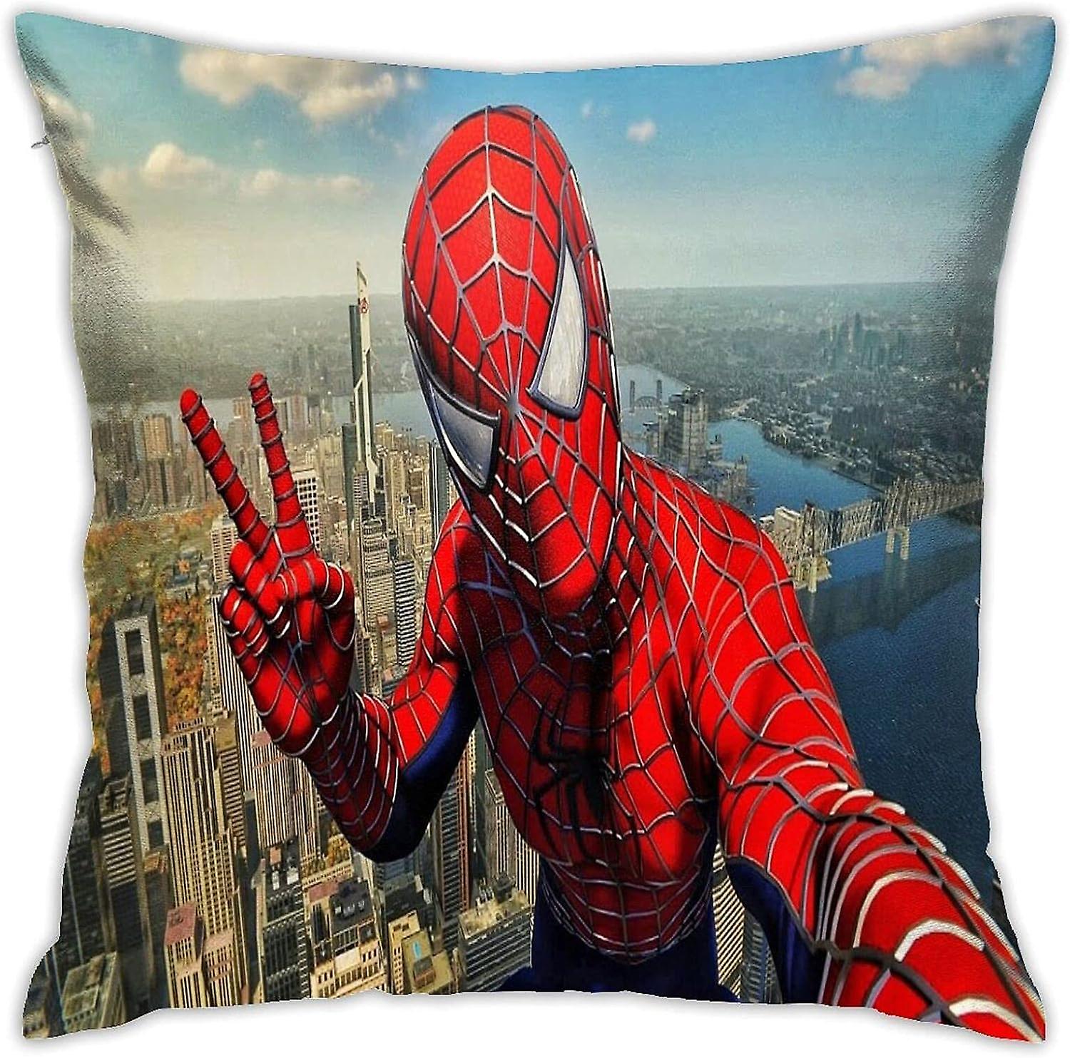 Spiderman Spring Pillows, Memory Foam, Deep Sleep Pillow, Tencel Cover med pocketfjädrar, kudde, fast, perfekt för nacke / axel 18 "x18"