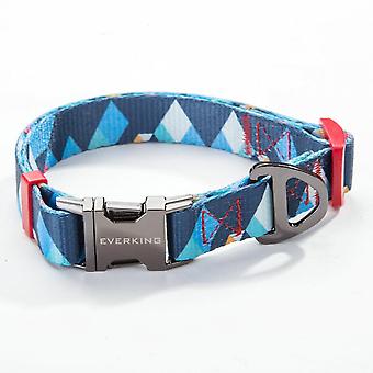 Veeki Hondenhalsband Zachte Comfortabele Poleyster met Veiligheidsvergrendeling Gesp Verstelbaar voor Klein, Middelgroot, Honden en Katten Geometriepatroon voor Outdoor Tr