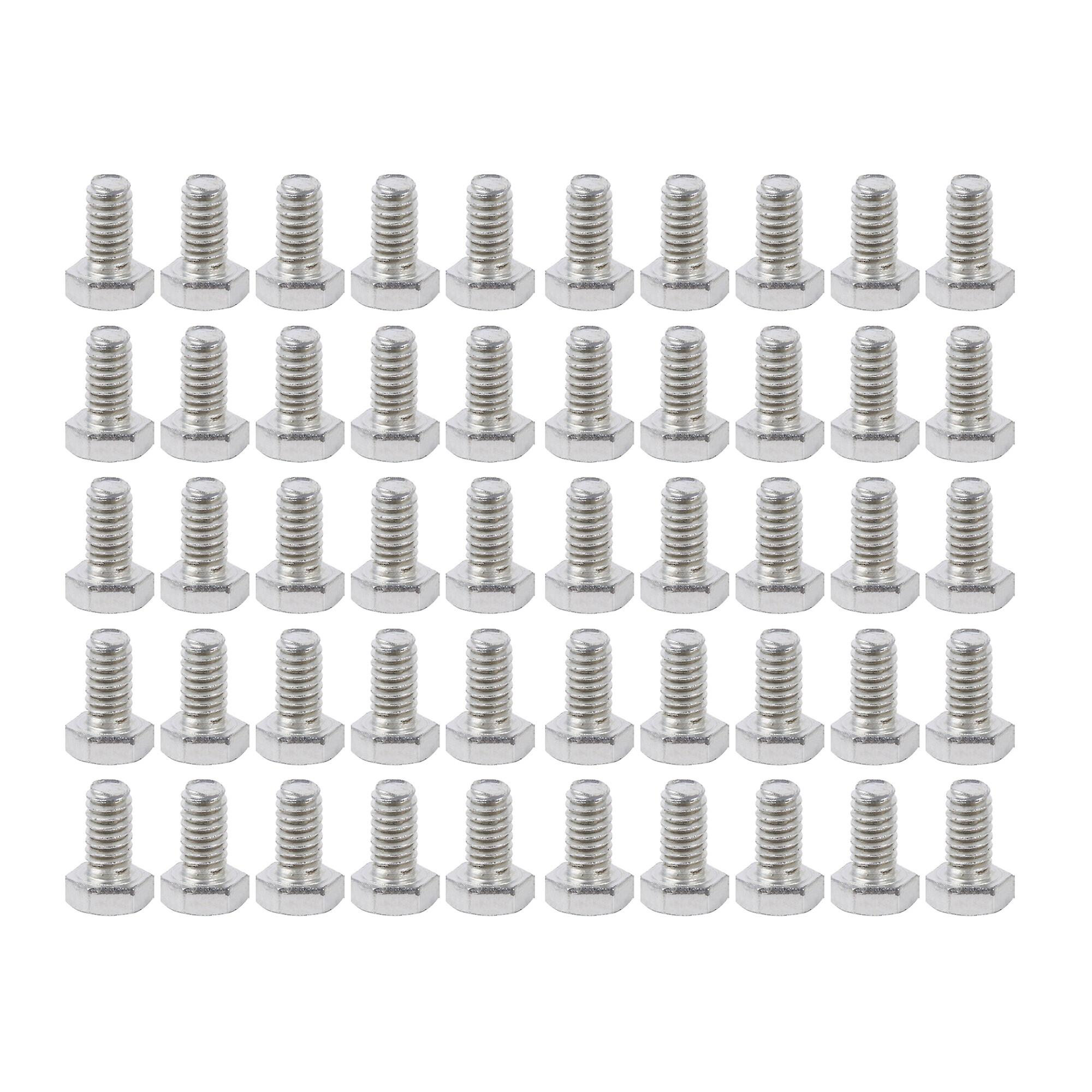 50 Pcs Hex Screws Bolts Fully Threaded for Vehicle Ship Assembly M6x12mm