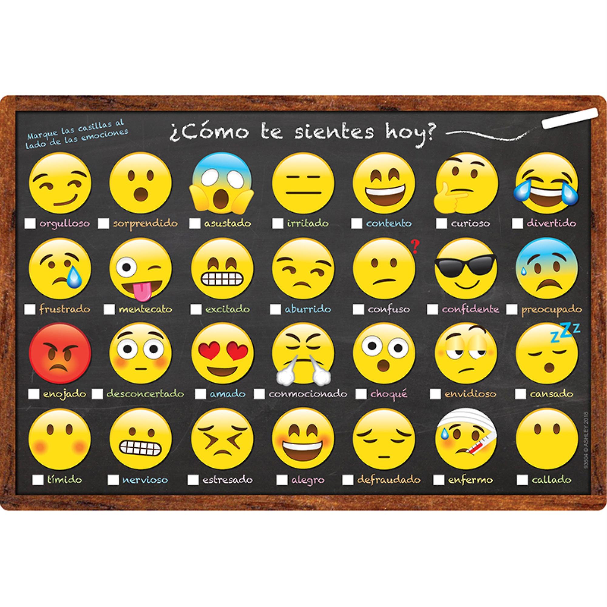 Smart Poly Spanish Chart 13 X 19 Emoji Cmo Te Sientes Hoy How Are You Feeling Today Fruugo Es